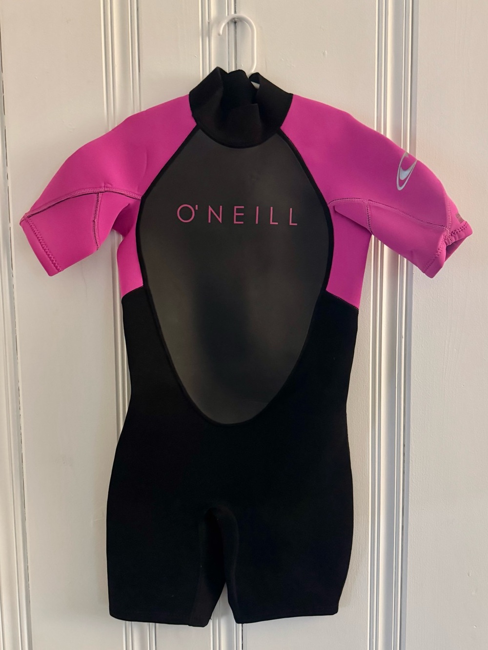 O'Neill Kids' Short Sleeve Pink and Black Wetsuit Size 10 Girls - Like New!